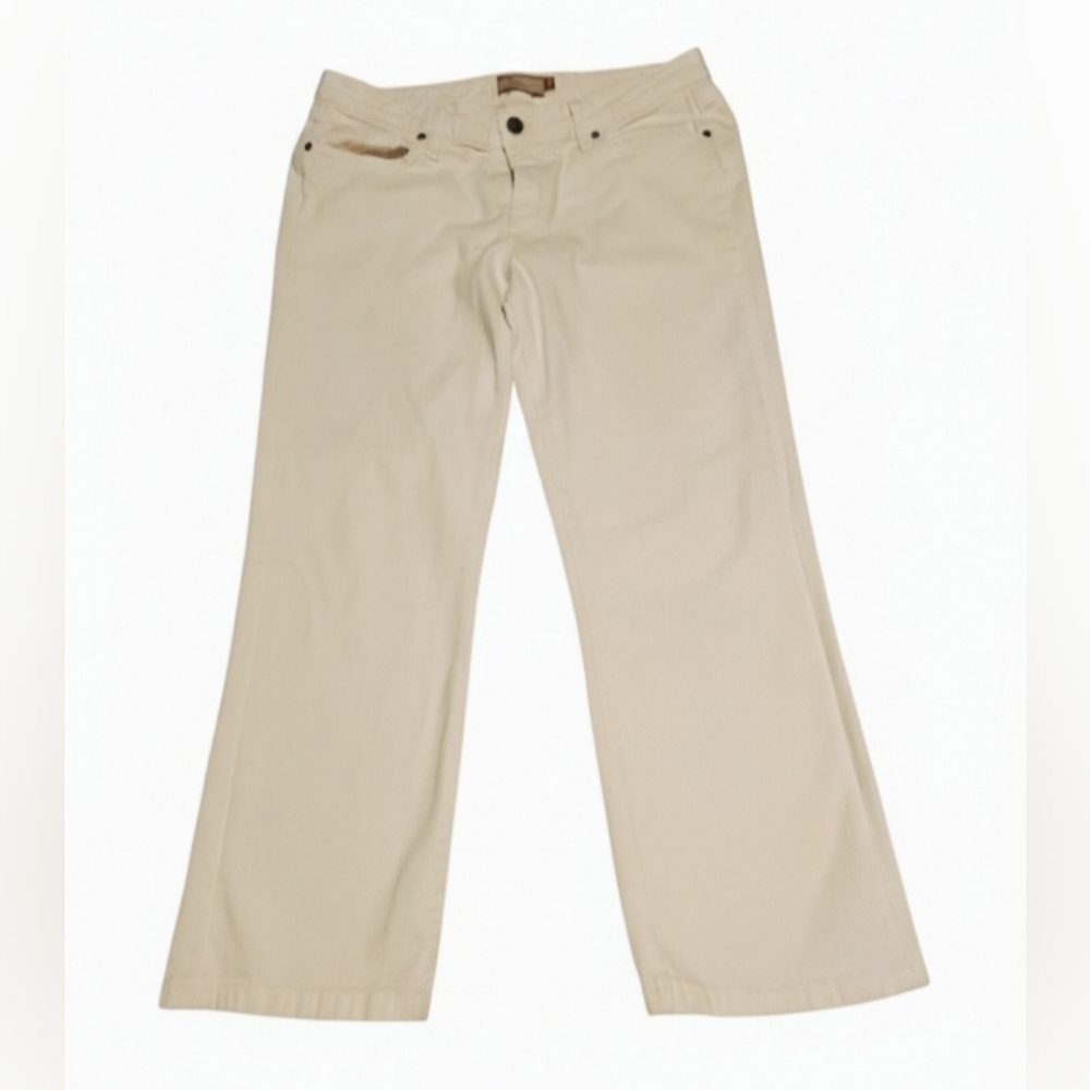 Paige Premium Capri Jeans Denim White Melrose Sz 30 X 24.5"